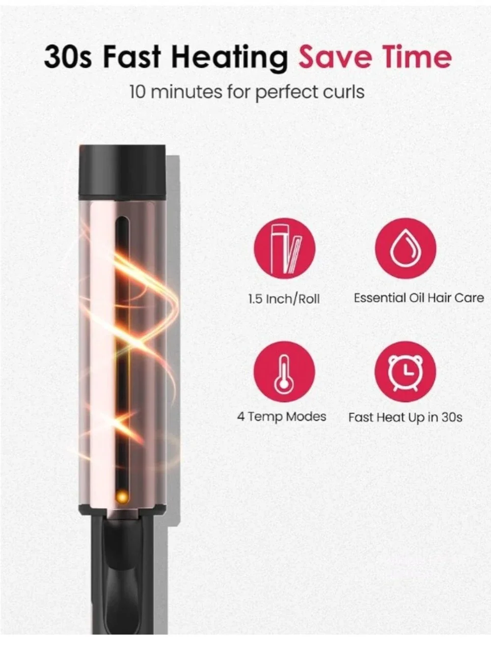 Ionic Silicone Curling Iron